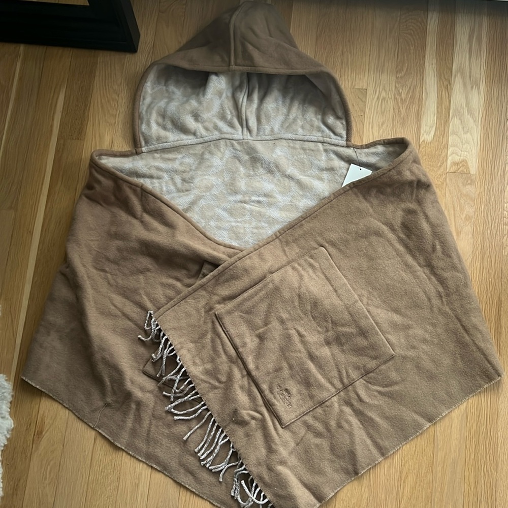 Coach Oversized Signature Muffler With Hood - Picture 2 of 10